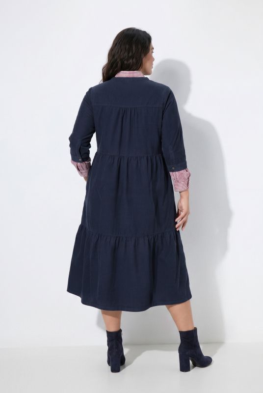 3/4 Sleeve Corduroy Dress
