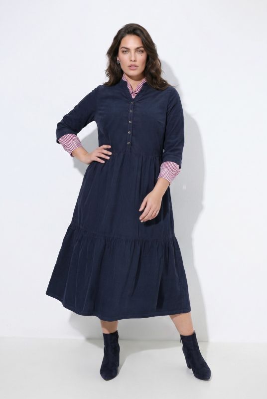 3/4 Sleeve Corduroy Dress