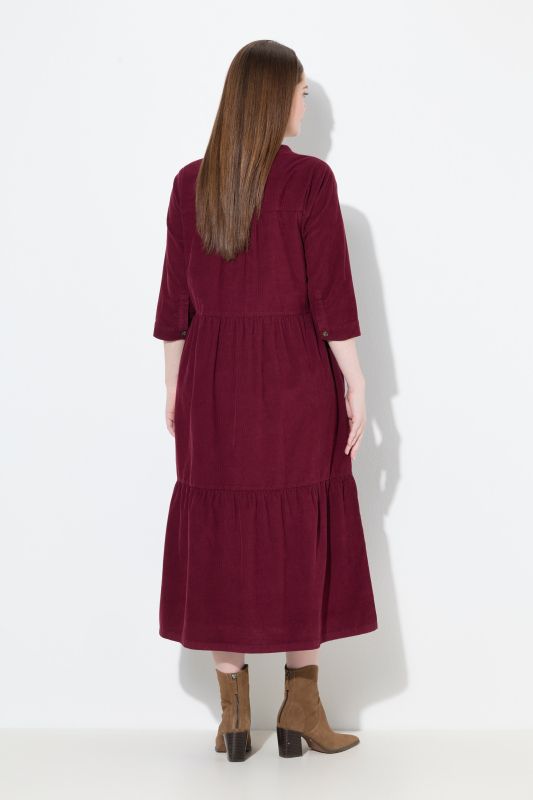 3/4 Sleeve Corduroy Dress