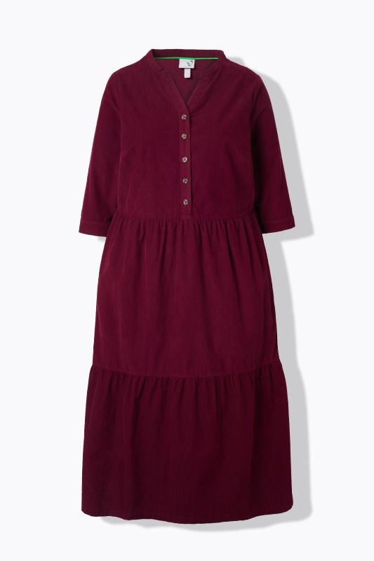3/4 Sleeve Corduroy Dress