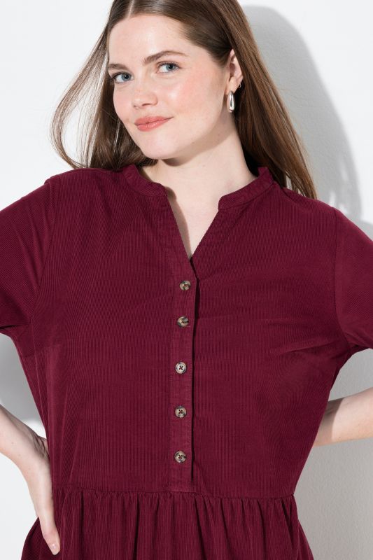 3/4 Sleeve Corduroy Dress