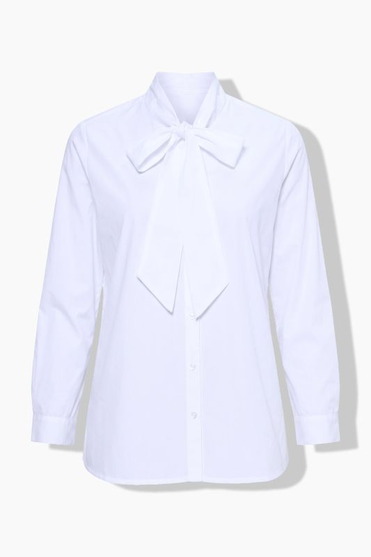 Lavalliere Button-Down Blouse