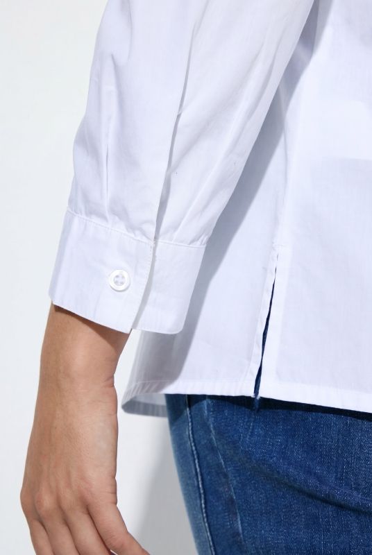 Lavalliere Button-Down Blouse