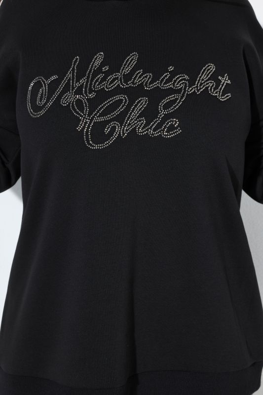 Midnight Chic Beaded Hoodie