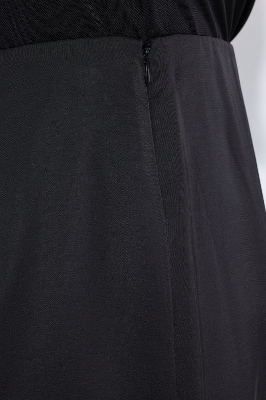 Shimmering Satin Elastic Waist Pleated Skirt