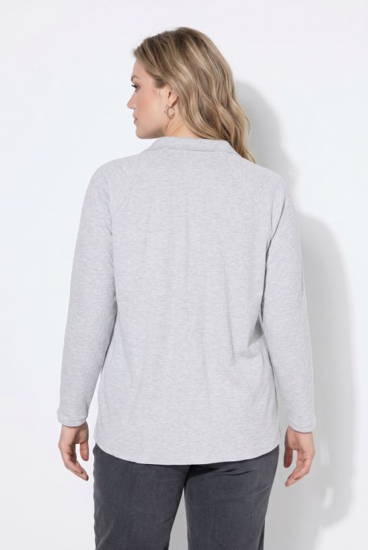 Eco Cotton Ribbed Long Sleeve Polo