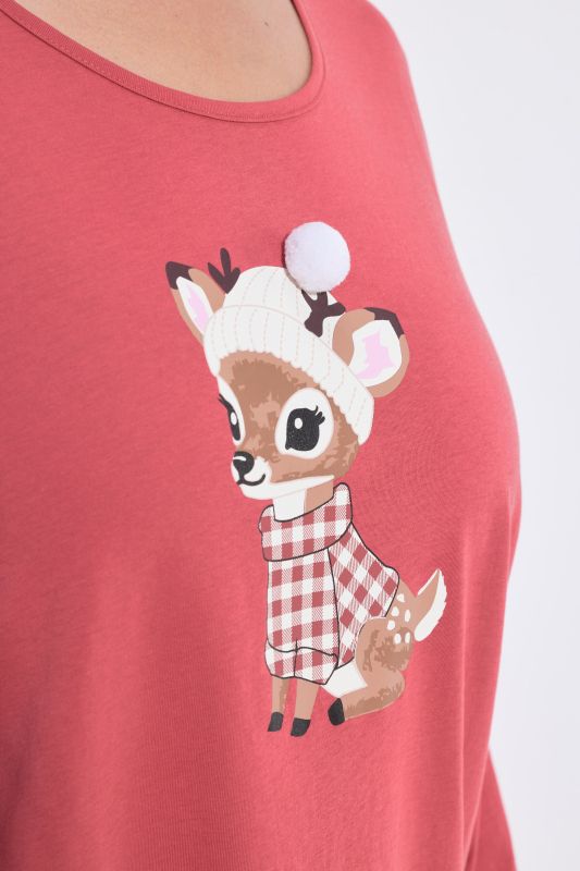 Winter Fawn Long Sleeve Pajama Set