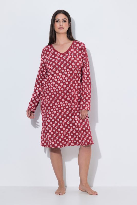 Snowflake Long Sleeve Nightgown