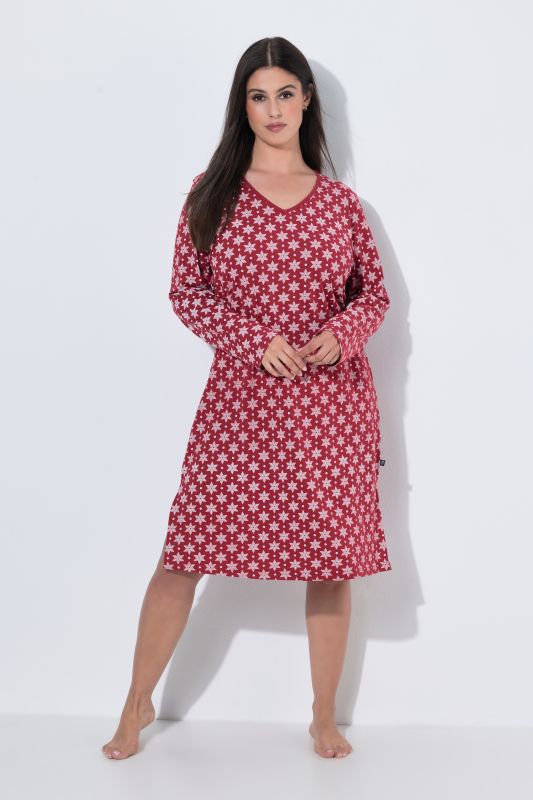 Snowflake Long Sleeve Nightgown