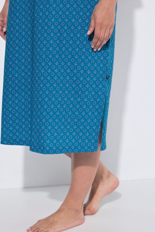Geometric Snowflake Short Sleeve Nightgown