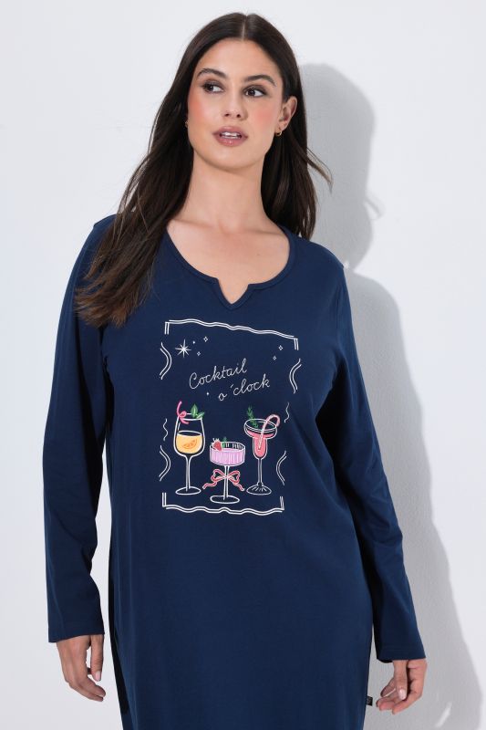 2 Pack Long Sleeve Sleep Tees: Cocktail Hour