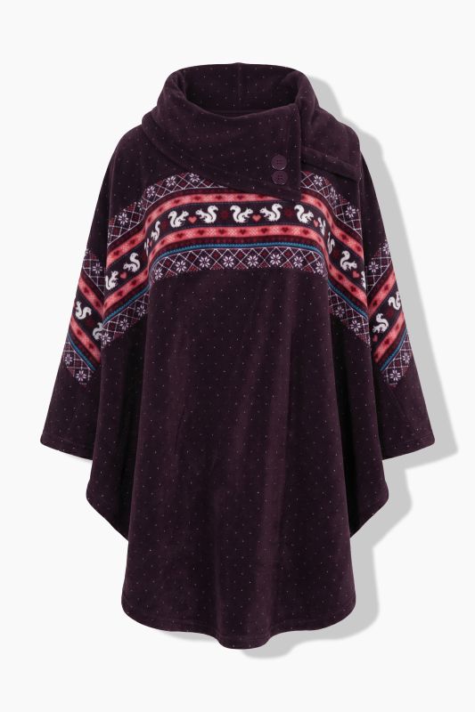 Alpine Stripe Loungewear Poncho