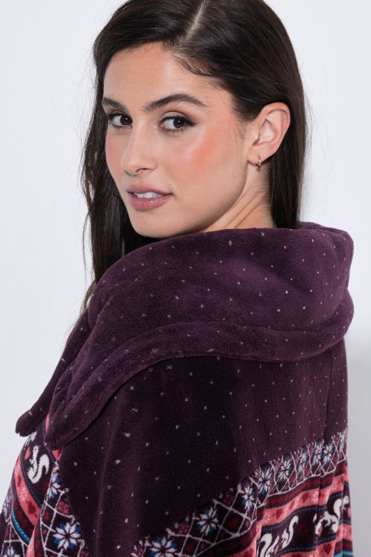 Alpine Stripe Loungewear Poncho