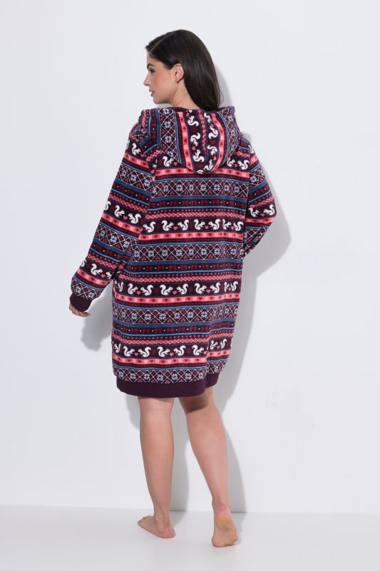 Alpine Stripe Zip-Up Bathrobe