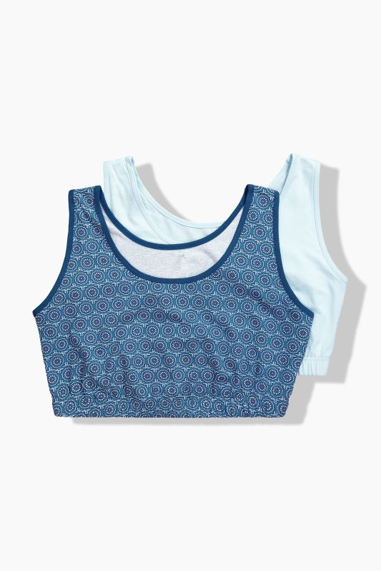 2 Pack Bralettes: Geometric Snowflake