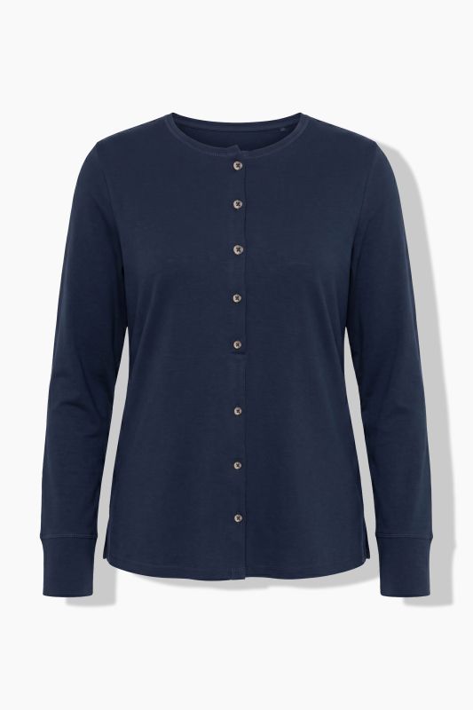 Eco Cotton Long Sleeve Button-Down Tee