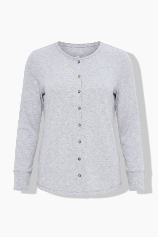 Eco Cotton Long Sleeve Button-Down Tee
