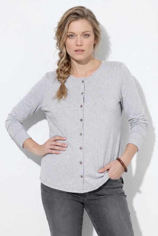 Eco Cotton Long Sleeve Button-Down Tee
