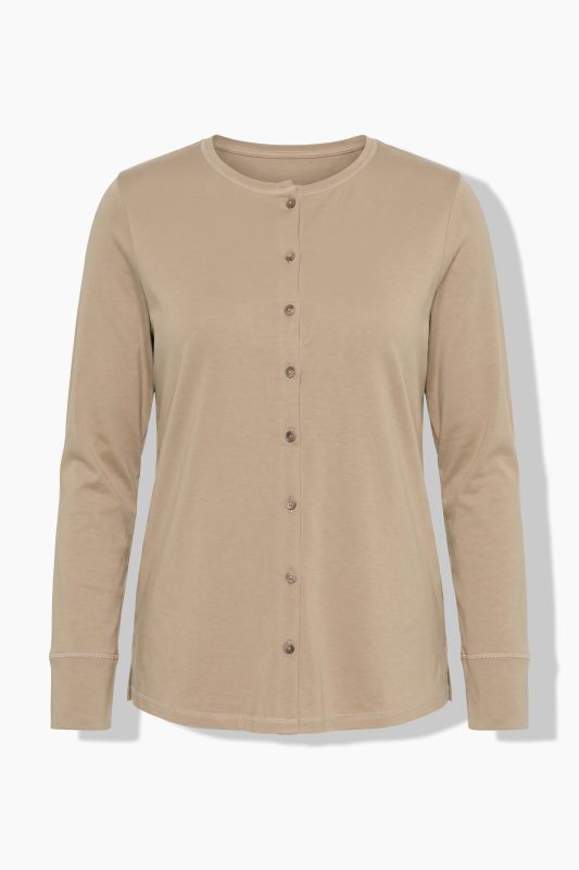 Eco Cotton Long Sleeve Button-Down Tee
