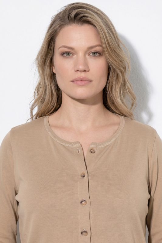 Eco Cotton Long Sleeve Button-Down Tee