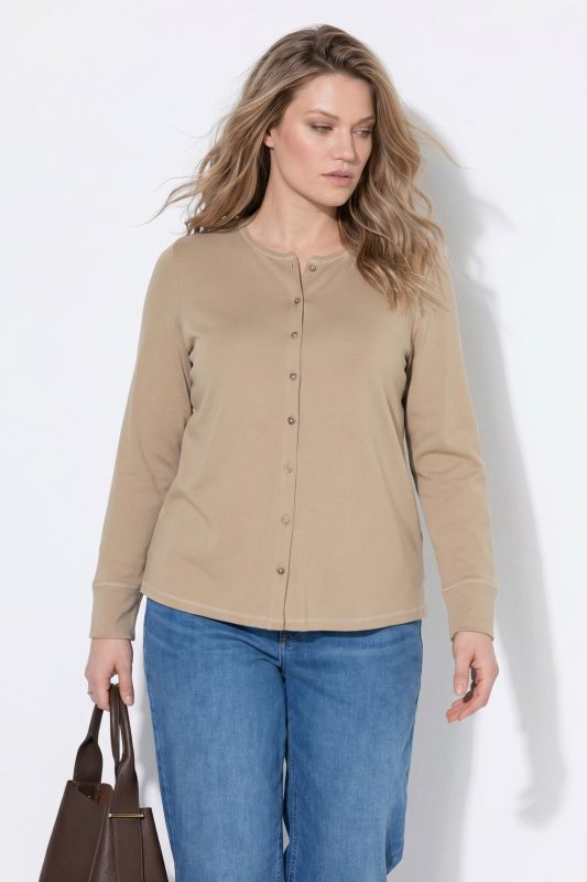 Eco Cotton Long Sleeve Button-Down Tee