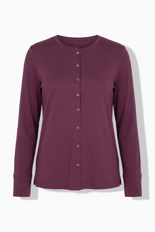 Eco Cotton Long Sleeve Button-Down Tee