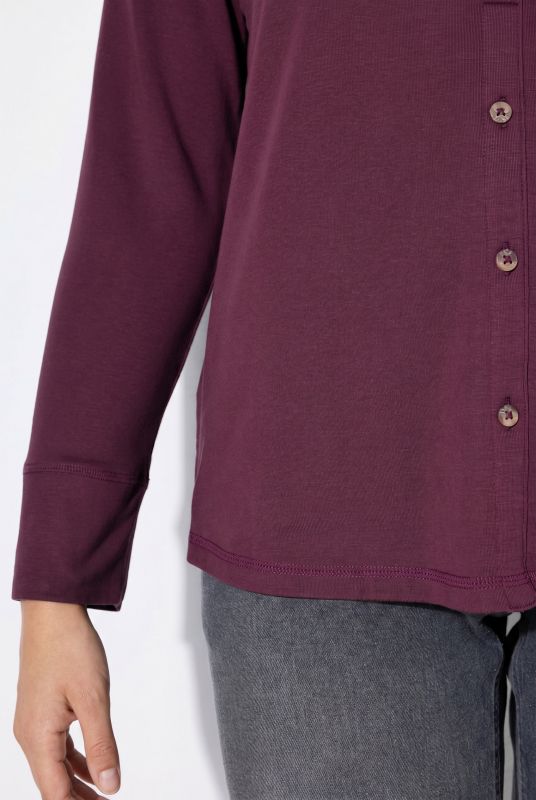 Eco Cotton Long Sleeve Button-Down Tee
