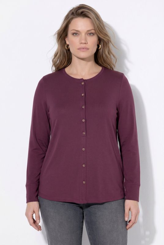 Eco Cotton Long Sleeve Button-Down Tee
