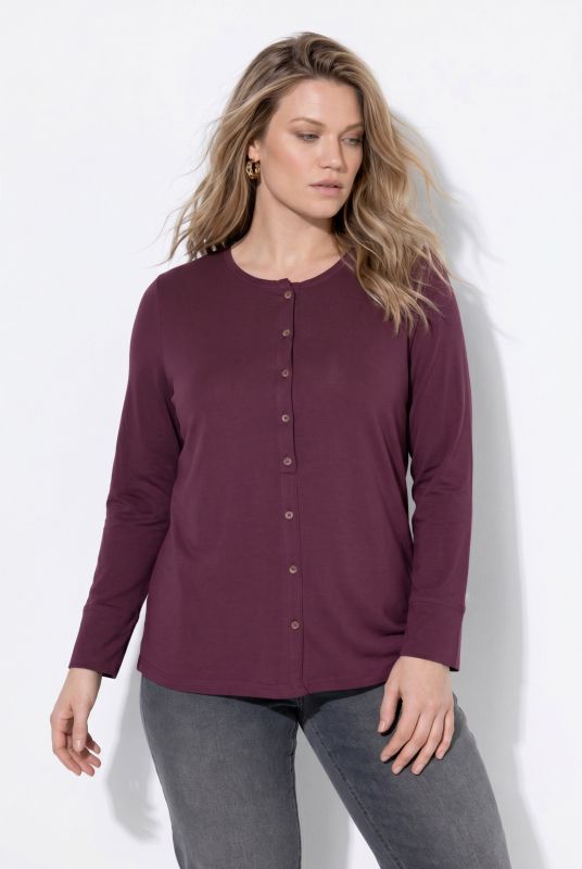 Eco Cotton Long Sleeve Button-Down Tee