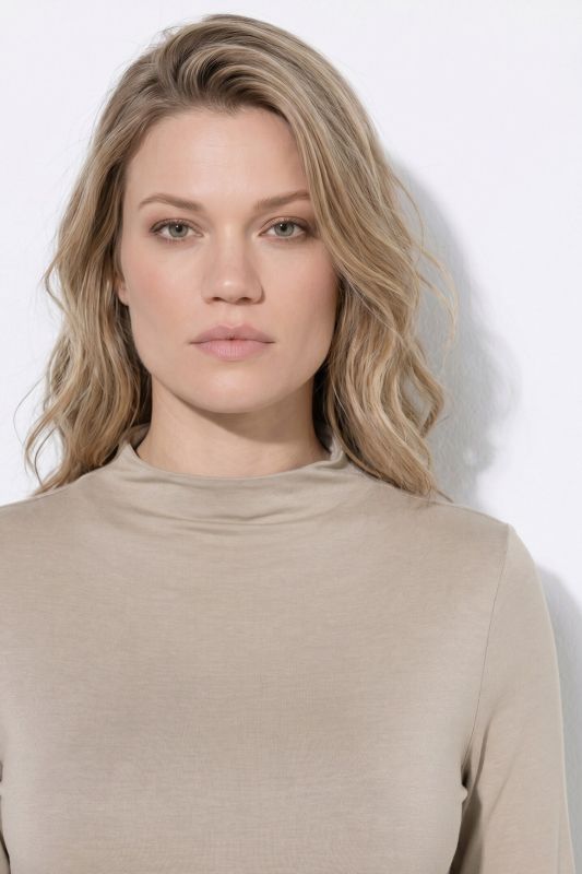 Eco Viscose Long Sleeve Turtleneck Tee