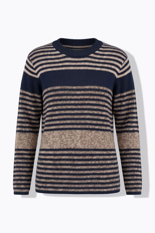 Eco Cotton Mixed Stripe Long Sleeve Sweater