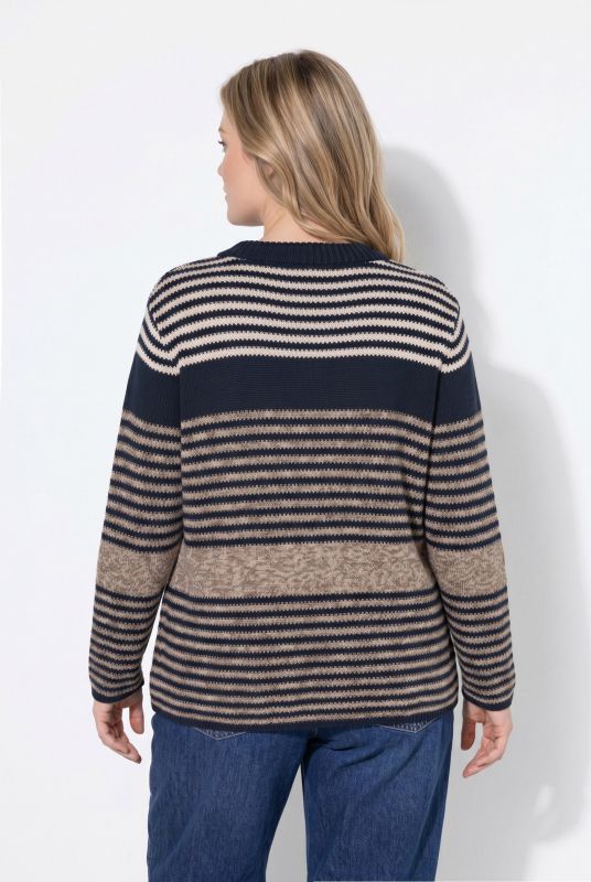 Eco Cotton Mixed Stripe Long Sleeve Sweater