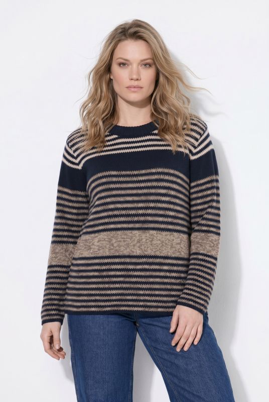 Eco Cotton Mixed Stripe Long Sleeve Sweater