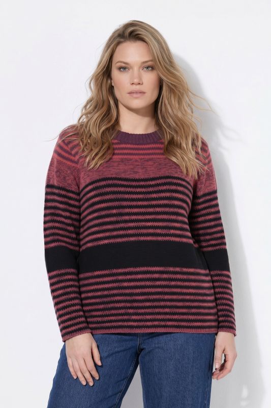 Eco Cotton Mixed Stripe Long Sleeve Sweater
