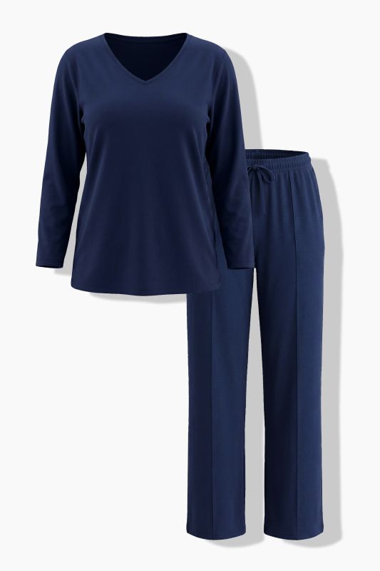 Decorative Seam Two-Piece Pajama Set