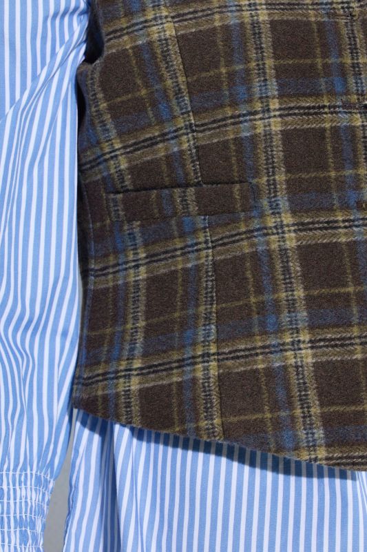 Plaid V-Neck Vest