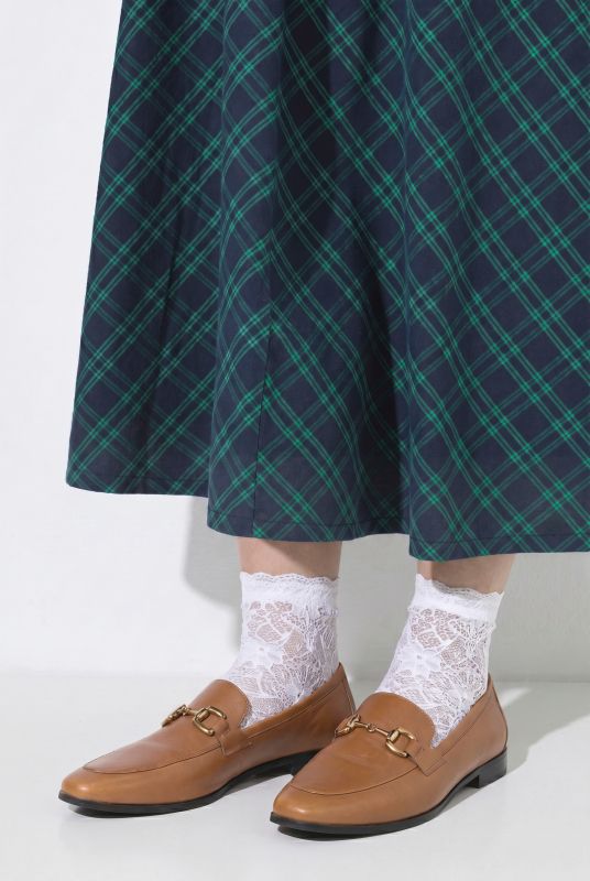 Plaid Elastic Waist Skirt