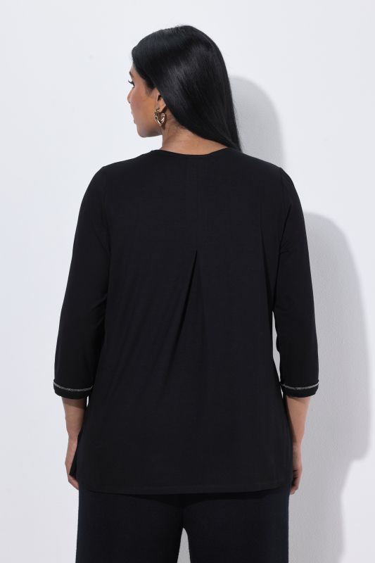 2-in-1 Layered Rhinestoned Blouse
