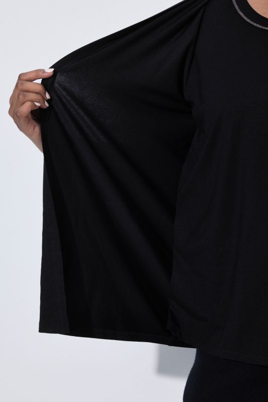 2-in-1 Layered Rhinestoned Blouse