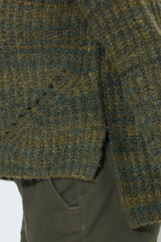 Ribbed Knit Roll Neck Raglan Sleeve Sweater