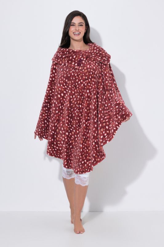 Fawn Print Loungewear Poncho