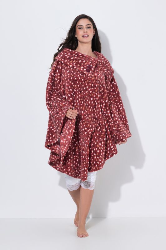 Fawn Print Loungewear Poncho