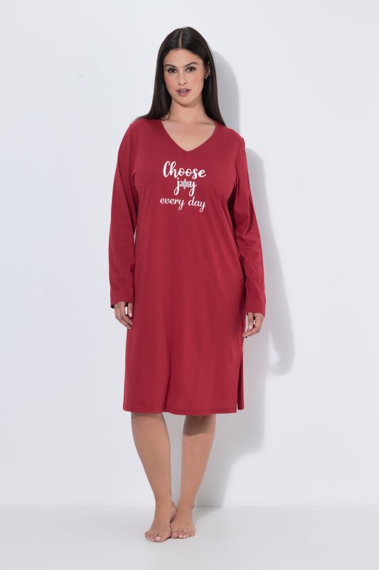 Eco Cotton Choose Joy Long Sleeve Sleep Tee