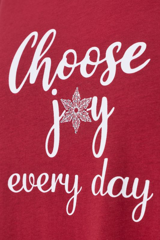 Eco Cotton Choose Joy Long Sleeve Sleep Tee