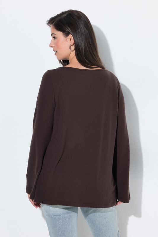 Boat Neck Long Bell Sleeve Tee