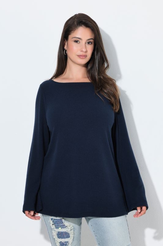 Boat Neck Long Bell Sleeve Tee