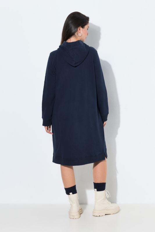 Snowflake Drawstring Hooded Sweatshirt Dress