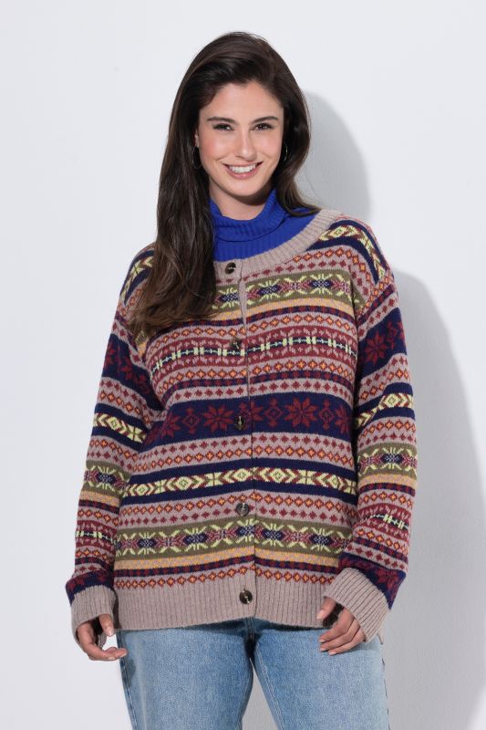 Alpine Striped Long Sleeve Cardigan