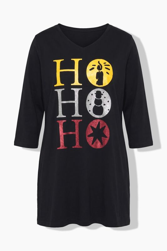 Ho Ho Ho 3/4 Sleeve Tunic Tee