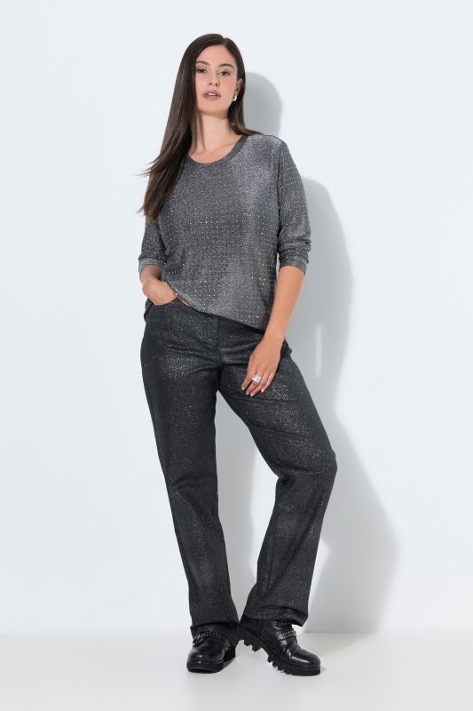 Sparkling Elastic Waist Pants